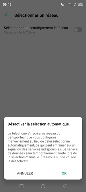 Sélectionnez OK