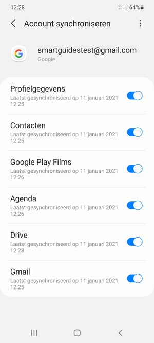 Zorg ervoor dat Contacten geselecteerd is