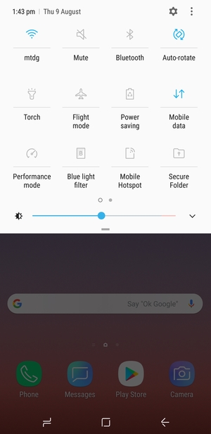 Select Mute to change to sound mode again