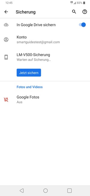 Wählen Sie Konto