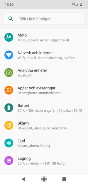 Välj Nätverk och internet