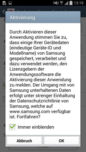 Wählen Sie OK