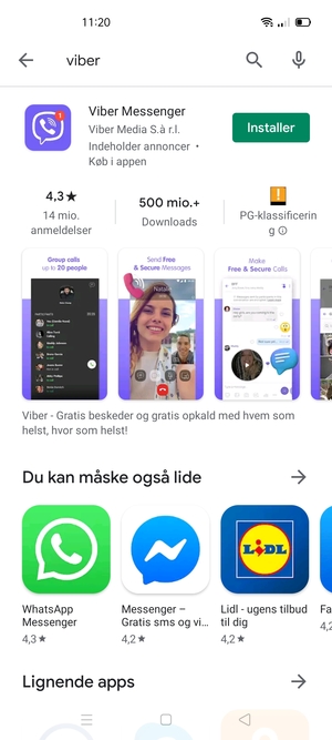 Vælg appen