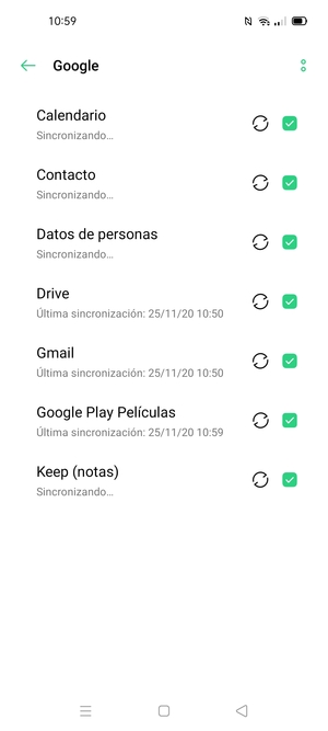 Su información será sincronizada