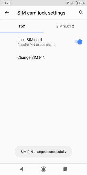Your SIM PIN has been changed