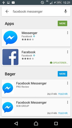 Vælg appen
