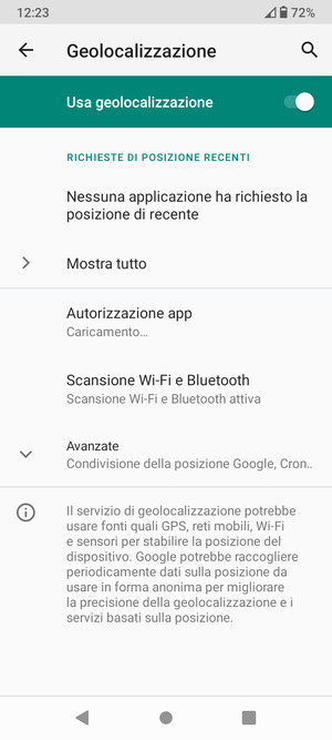 Disattiva Geolocalizzazione
