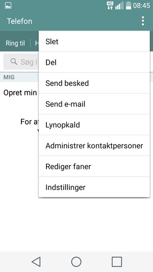 Vælg Indstillinger