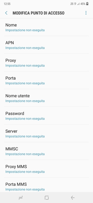 Inserisci informazioni MMS