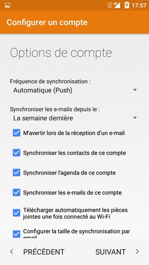 Sélectionnez SUIVANT