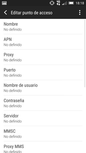Introduzca la información de Internet