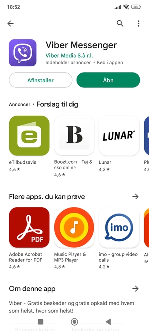 Vælg Åbn