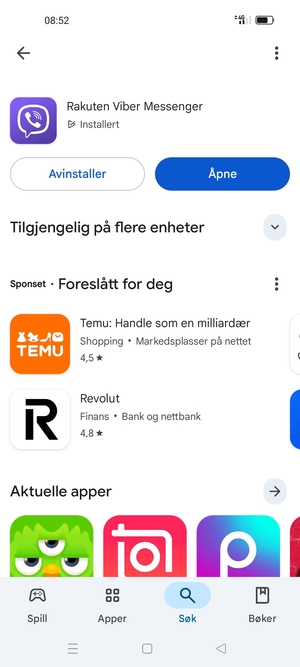 Velg Åpne