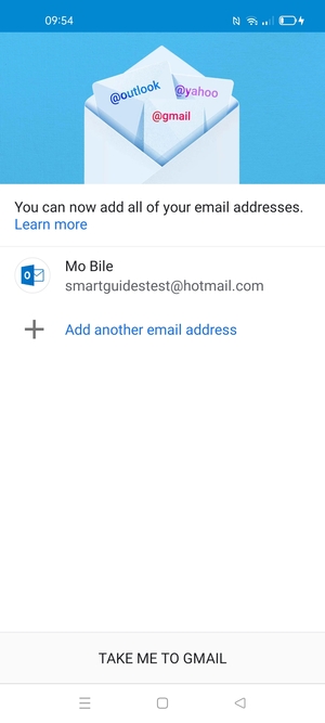 Select TAKE ME TO GMAIL