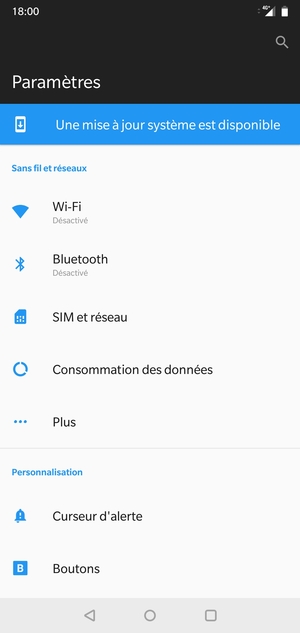 Sélectionnez SIM et réseau