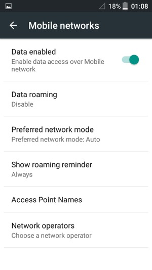 Select Access Point Names