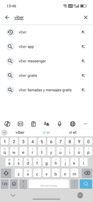 Introduzca el nombre de la aplicación y seleccione Buscar