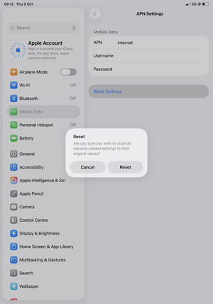 Select Reset