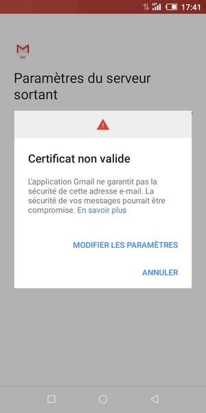 Sélectionnez MODIFIER LES PARAMÈTRES
