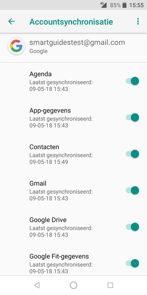 Selecteer de Menu-knop