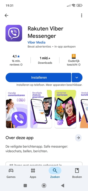 Selecteer Installeren