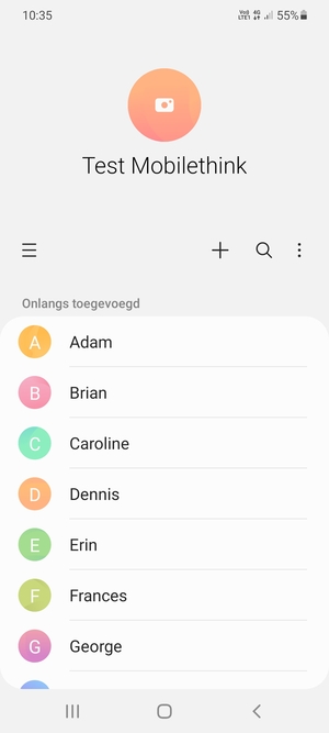 Selecteer de Menu-knop