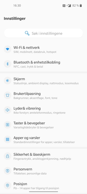Velg Wi-Fi & nettverk