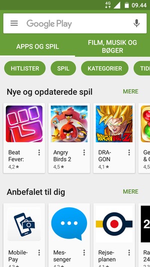 Vælg søgefeltet