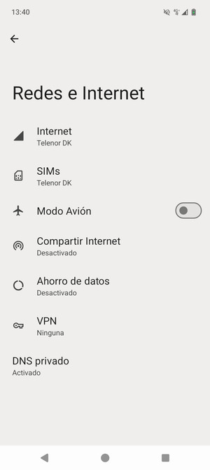 Seleccione Internet