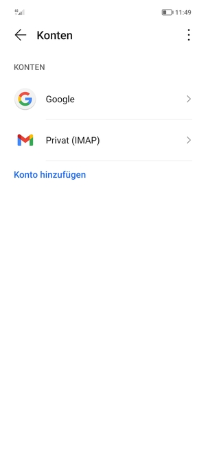 Wählen Sie Google
