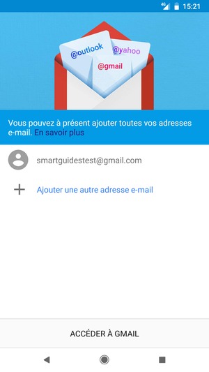 Sélectionnez ACCÉDER À GMAIL