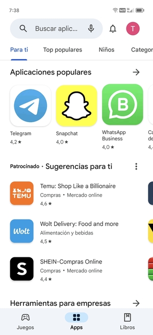 Seleccione la barra de Búsqueda