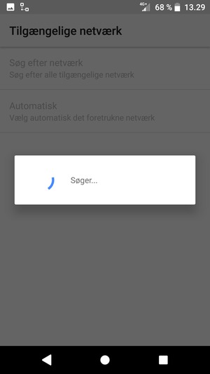 Afvent at søgningen er afsluttet