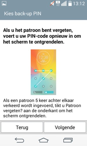 Selecteer Volgende