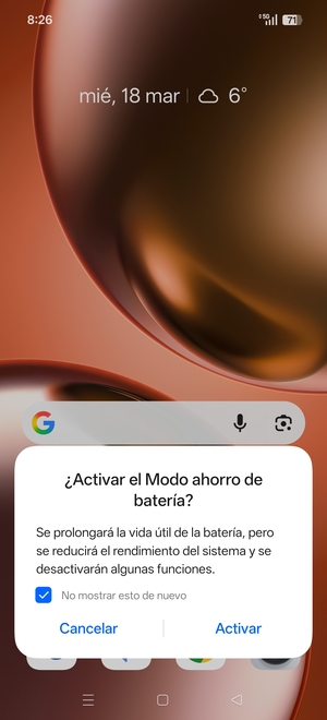 Seleccione Activar