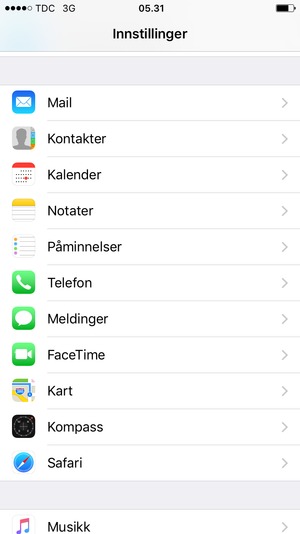 Bla til og velg Mail