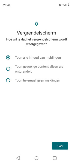Selecteer uw voorkeursoptie en selecteer Klaar