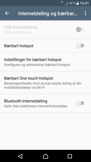 Vælg Indstillinger for bærbart hotspot