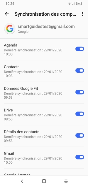 Sélectionnez le bouton du Menu