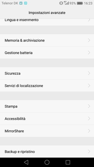 Scorri e seleziona Backup e ripristino