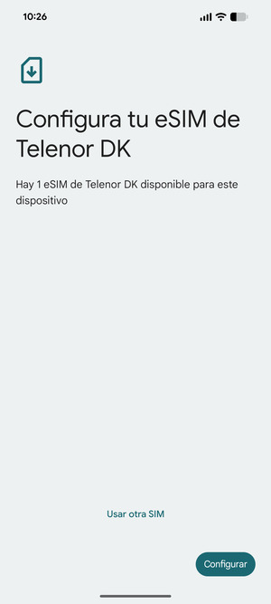 Seleccione Configurar