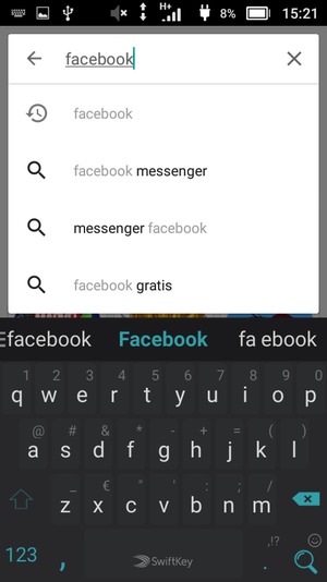Inserisci il nome dell'app e seleziona Cerca