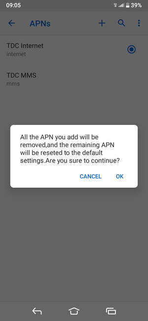 Select OK