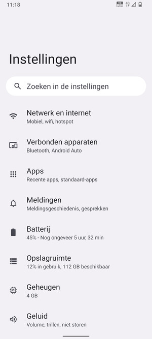 Selecteer Netwerk en internet