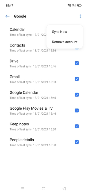 Select Sync Now