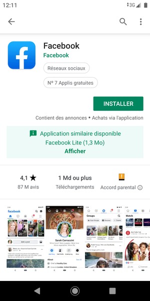 Sélectionnez INSTALLER