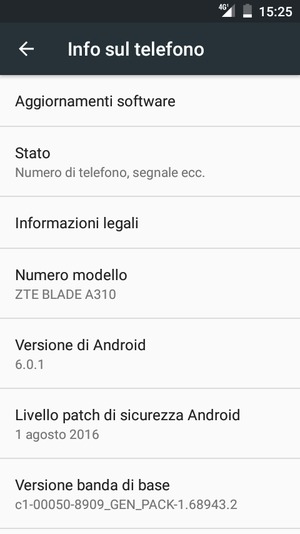 Seleziona Aggiornamenti software