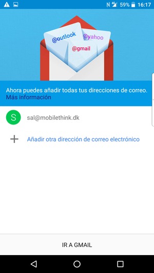 Seleccione IR A GMAIL