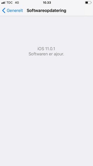 Hvis din iPhone er opdateret, vil du se følgende skærmbillede