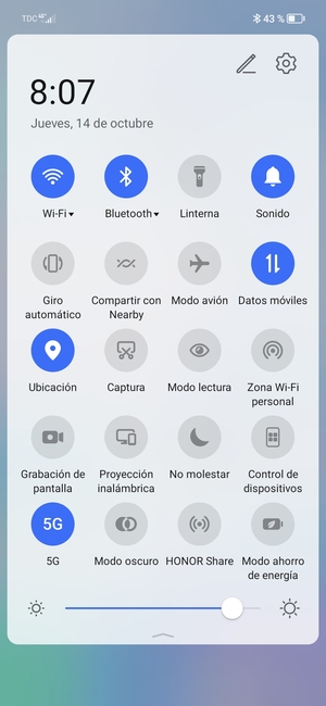 Desactive Wi-Fi y Bluetooth